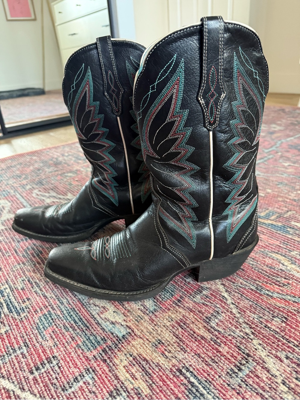 Women's Ariat Black Leather Western Cowboy Boots